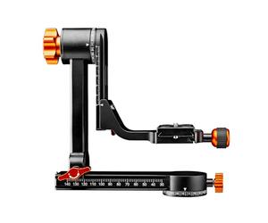 Walimex pro Testa per treppiede in alluminio Gimbal Head A20 - Testa panoramica a 360 gradi di alta qualità con piastra a sgancio rapido Arca - Portata 20 kg con custodia, per obiettivo DSLR DSLR