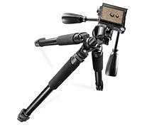 Walimex Pro FT-665T Pro Stativ (mit 3D-Neiger, Extrem Stabil, max. Belastbarkeit: Stativ 12kg. Neiger 6kg, 3 Beinsegmente, Stativbeindurchmesser 32, 28, 24mm, 3 Schaumstoffgriffe, Libelle und Kompaß, inkl. großer Tasche, 198 cm), Schwarz