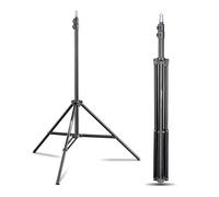 Walimex pro WT-803 - Set di 2 treppiedi per lampada, 208 cm, leggero, in alluminio, altezza max. 208 cm, portata 3,5 kg, per fotografia, studio mobile, video, flash, softbox, con custodia e adattatore