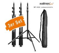 WALIMEX PRO WT-806 TREPPIEDI PER LAMPADE, 256CM SET DI 3PZ. MOD. 1017698 EAN 425