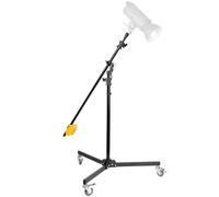 Walimex Stativo a giraffa con rotelle 130-390 cm, treppiedi max 3 - 6 kg