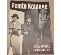 Walk a Crooked Mile Louis Hayward O'Keefe Old Danish Vintage Original Movie P...