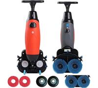 Walk Behind Floor Scrubber Dryer, percorso scrub da 43,2 cm, potenza spazzola e doppi serbatoi da 4,5 L+7,5 l, copertura 13000 mq/h, per pavimenti in legno, piastrelle, terrazzo, marmo, pavimenti in