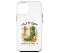 Walk By Faith 2 Corinthians 5:7 Western Boot Watercolor Custodia per iPhone 12/12 Pro