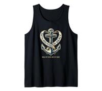 Walk By Faith Christian Anchor Cross Hope Design Canotta