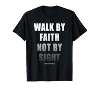 Walk by Faith Not by Sight 2 Corinthians 5:7 Christian Text Maglietta