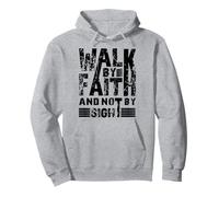 Walk By Faith Not By Sight Gesù Famiglia Uomini Donne Ragazzi Ragazze Felpa con Cappuccio