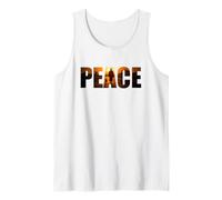 Walk for Peace - Monk with Aloka Dog Sunset Color Graphic Canotta