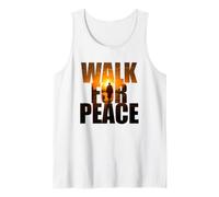 Walk for Peace - Monk with Aloka Dog Sunset Color Graphic Canotta
