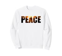 Walk for Peace - Monk with Aloka Dog Sunset Color Graphic Felpa