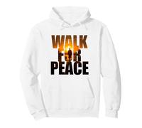 Walk for Peace - Monk with Aloka Dog Sunset Color Graphic Felpa con Cappuccio