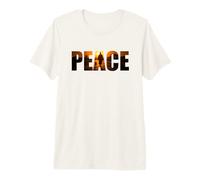 Walk for Peace - Monk with Aloka Dog Sunset Color Graphic Maglietta Premium