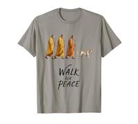 Walk for Peace Monks with Aloka Dog Design Maglietta