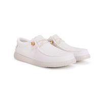 WALK IN PITAS | WP150 WALLABI Washed | Mocassini Uomo per L'Estate | Scarpe da Barca Estive | Sportive Uomo | Sneakers | Scarpe da Pitas | Bianco 45