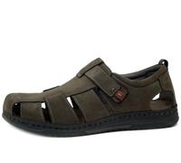 Walk In the city Scarpe Aperte Uomo in Pelle Nabuk Grigio con Strap