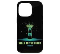 Walk in The Light - 1 John 1:7 Christian Faith Bible Verse Custodia per iPhone 13 Pro