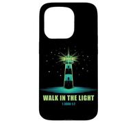 Walk in The Light - 1 John 1:7 Christian Faith Bible Verse Custodia per iPhone 15 Pro