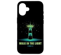 Walk in The Light - 1 John 1:7 Christian Faith Bible Verse Custodia per iPhone 16