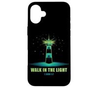 Walk in The Light - 1 John 1:7 Christian Faith Bible Verse Custodia per iPhone 16 Plus