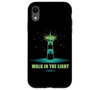 Walk in The Light - 1 John 1:7 Christian Faith Bible Verse Custodia per iPhone XR