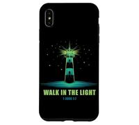 Walk in The Light - 1 John 1:7 Christian Faith Bible Verse Custodia per iPhone XS Max