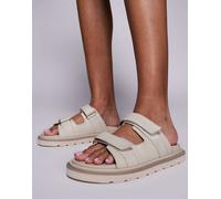 Walk London - Budapest - Sabot in pelle bianco sporco con chiusura a strappo 41