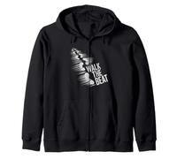 Walk The Beat Musique et Danse Graphique Hip Hop Rap Felpa con Cappuccio