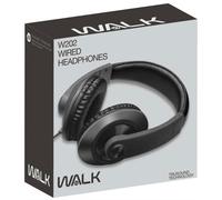 Audio & Hi-Fi Walk: Wired Black Over-Ear Cushioned Headphones, 3.5mm Jack (Cuffi