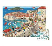 Walk Wreck del Muro della Città Vecchia di Dubrovnik Puzzle in Legno Impermeabile DIY Puzzles Da 1000 Pezzi Per Adulti Impossibili Giochi Educativi