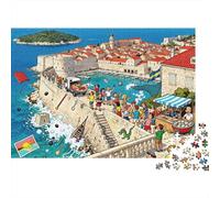 Walk Wreck del Muro della Città Vecchia di Dubrovnik Puzzle in Legno Impermeabile Puzzles Da 1000 Pezzi Regali Per Adulti Impossibili Giochi Di Impegnativi