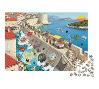 Walk Wreck del Muro della Città Vecchia di Dubrovnik Puzzle in Legno Impermeabile Puzzles Da 1000 Pezzi Regali Per Adulti Impossibili Giochi Di Impegnativi