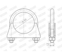 WALKER 82310 Pezzo per fissaggio, Imp. gas scarico per ALFA ROMEO,AUDI,AUSTIN,BE