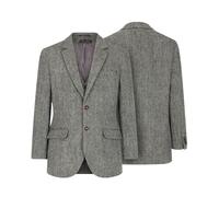 WALKER AND HAWKES - Blazer Harris Tweed Blakemore da Uomo - Grigio Acciaio - EU 50 (UK 40)