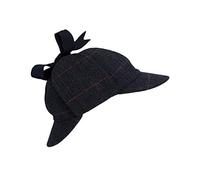 WALKER AND HAWKES - Cappello Derby Tweed Woodstock Deerstalker - Tweed Blu - XL (60cm)