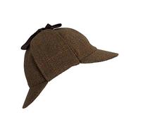 WALKER AND HAWKES - Cappello Derby Tweed Woodstock Deerstalker - Tweed Marrone - XL (60cm)