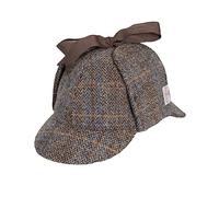 WALKER AND HAWKES - Cappello Harris Tweed Watson Deerstalker - Clinton Marrone - XL (60cm)