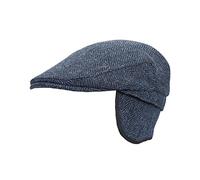WALKER AND HAWKES - Cappello Piatto Harris Tweed Edward con copriorecchie Pieghevoli - Blu Notte - S (57cm)
