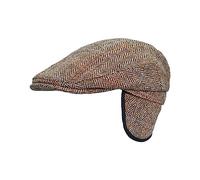 WALKER AND HAWKES - Cappello Piatto Harris Tweed Edward con copriorecchie Pieghevoli - Sabbia Bianca - L (59cm)