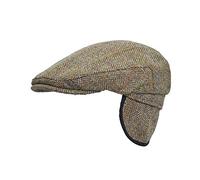 WALKER AND HAWKES - Cappello Piatto Harris Tweed Edward con copriorecchie Pieghevoli - Verde Muschio - M (58cm)