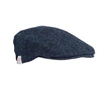 WALKER AND HAWKES - Cappello Piatto Harris Tweed Oakmoor - Blu Notte - M (58cm)