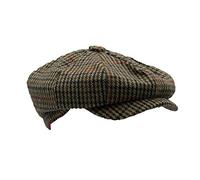 WALKER AND HAWKES - Uomo Marrone Grigio Classico Baker Boy Stile 8 Pannelli Tommy Baker Cap, A quadri marroni, XXL