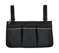 Walker, borsa portaoggetti con tasche multiple per sedie a rotelle, per anziani, organizer pieghevole e arrotolabile, Nero , vedi descrizione, Vedi descrizione