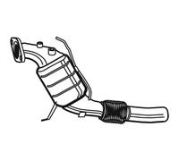 WALKER Catalizzatore Adatto A per BMW 5er Touring E61 525d 530d E60 (D4)