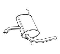 WALKER Silenziatore Marmitta Anteriore Destro per Seat Leon 1.9 Tdi