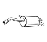 WALKER Silenziatore Marmitta Posteriore per Nissan Note 1.4