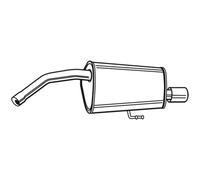 Walker Silenziatore Posteriore Per Alfa Romeo 156 Sportwagon 2.0 JTS