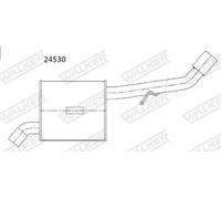 WALKER Silenziatore Posteriore Per Alfa Romeo Giulietta 940