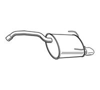 WALKER Silenziatore Posteriore Per Fiat 500 C 1.2