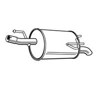 Walker Silenziatore Posteriore Per Opel Meriva