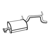 WALKER Silenziatore Posteriore Per Suzuki Wagon R+ 1.3